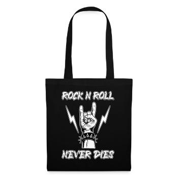 Rock N Roll Never Dies Music Hard Rock Heavy Metal - Tote Bag - black - Front