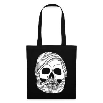 Skull of a white fisherman - Tote Bag - black - Front