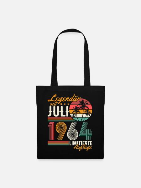 Legendär Juli 1964 Jahrgang Geburtstag Geschenk - Stoffbeutel - Schwarz