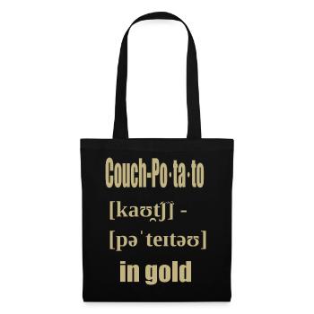 canapé pomme de terre en or - Sac en tissu - noir - Devant