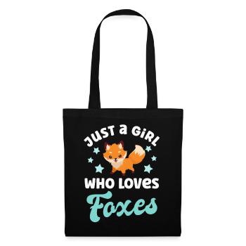 Fox foxes - Tote Bag - black - Front
