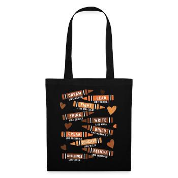 Motivational Educational Verse Design - Tote Bag - black - Front
