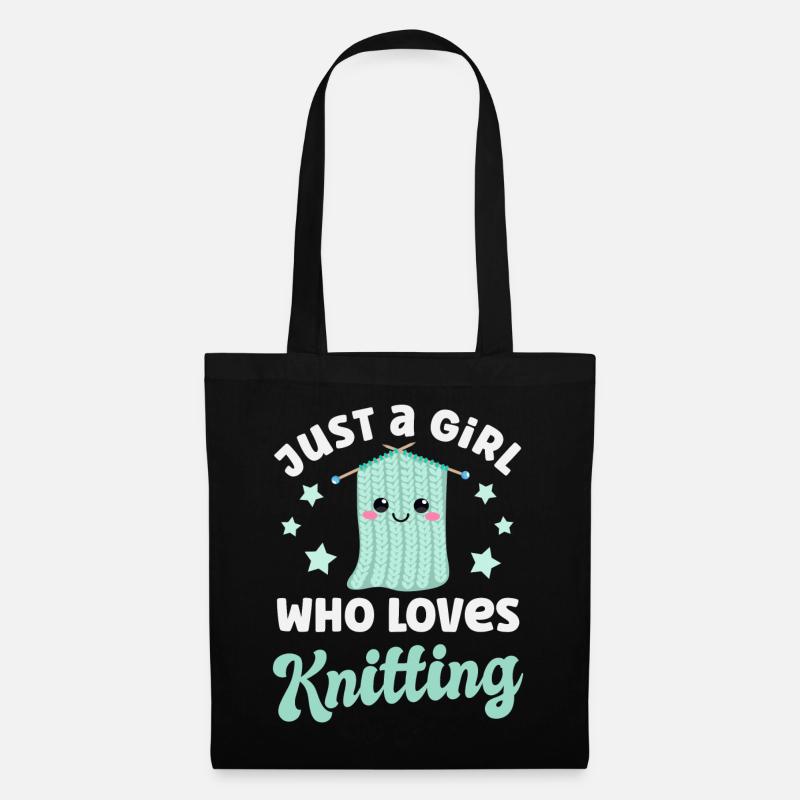 Knitting Knitter - Tote Bag - black