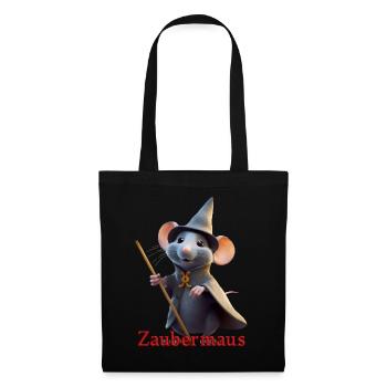 Zaubermaus - Stoffbeutel - Schwarz - Vorne