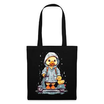 Cute duck with roller - Tote Bag - black - Front