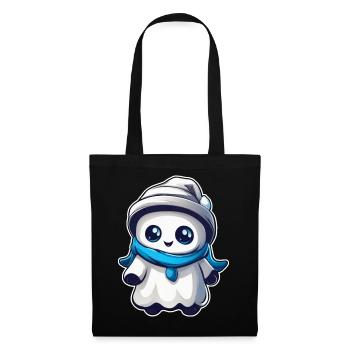 Mignon petit croque-mitaine avec casquette - Sac en tissu - noir - Devant