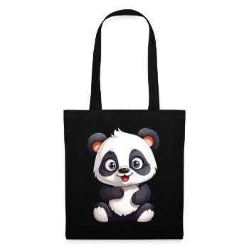 Panda Bear Cute Cute Fluffy I Love Pandas - Tote Bag - black - Front