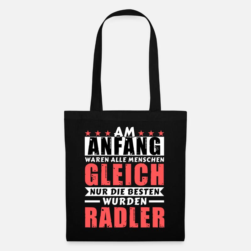 Am Anfang waren alle gleich - Radler Edition - Stoffbeutel - Schwarz