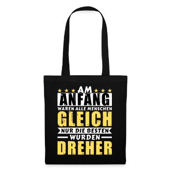Am Anfang waren alle gleich - Dreher Edition - Stoffbeutel - Schwarz - Vorne