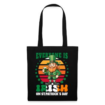 Le jour de la Saint-Patrick, tout le monde est irlandais - Sac en tissu - noir - Devant