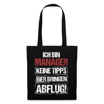 Je suis un manager - apportez de la bière et partez - Sac en tissu - noir - Devant