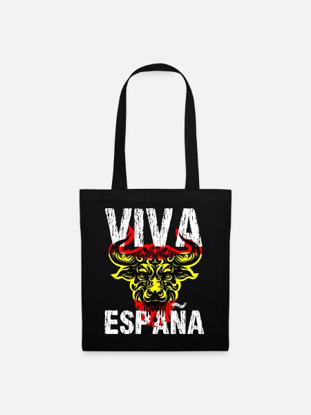 Viva Espana Lang lebe Spanien Torro Fan Design - Stoffbeutel - Schwarz
