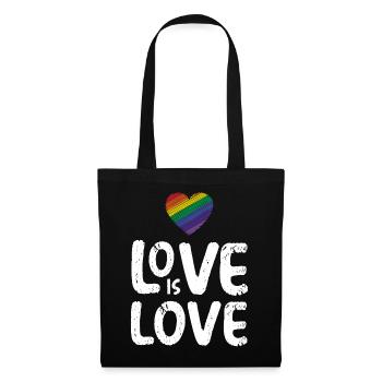 LGBTQ Pride Month - Love is Love - Tote Bag - black - Front