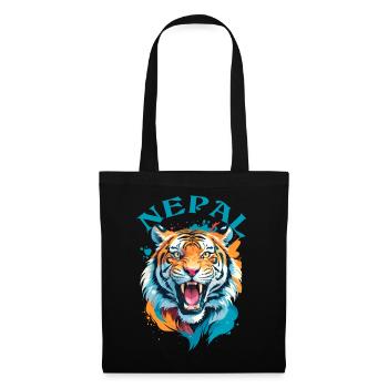Tigre Du Népal - Sac en tissu - noir - Devant