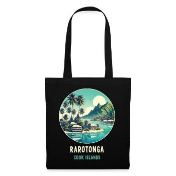 Parotonga Cook Islands sea palm trees - Tote Bag - black - Front