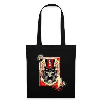 Rock'n'Roll Skull - Sac en tissu - noir - Devant