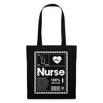 T-shirt Nurse Heartbeat Icon - Sac en tissu - noir - Devant