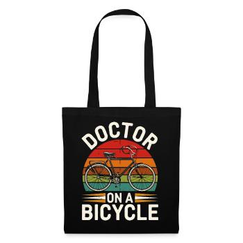 Doctor on a Bicycle Vintage Design - Tote Bag - black - Front