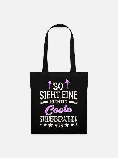 So sieht eine richtig coole Steuerberaterin aus - Stoffbeutel - Schwarz