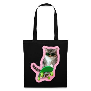 Cool Cat: Board-Style pur - Stoffbeutel - Schwarz - Vorne