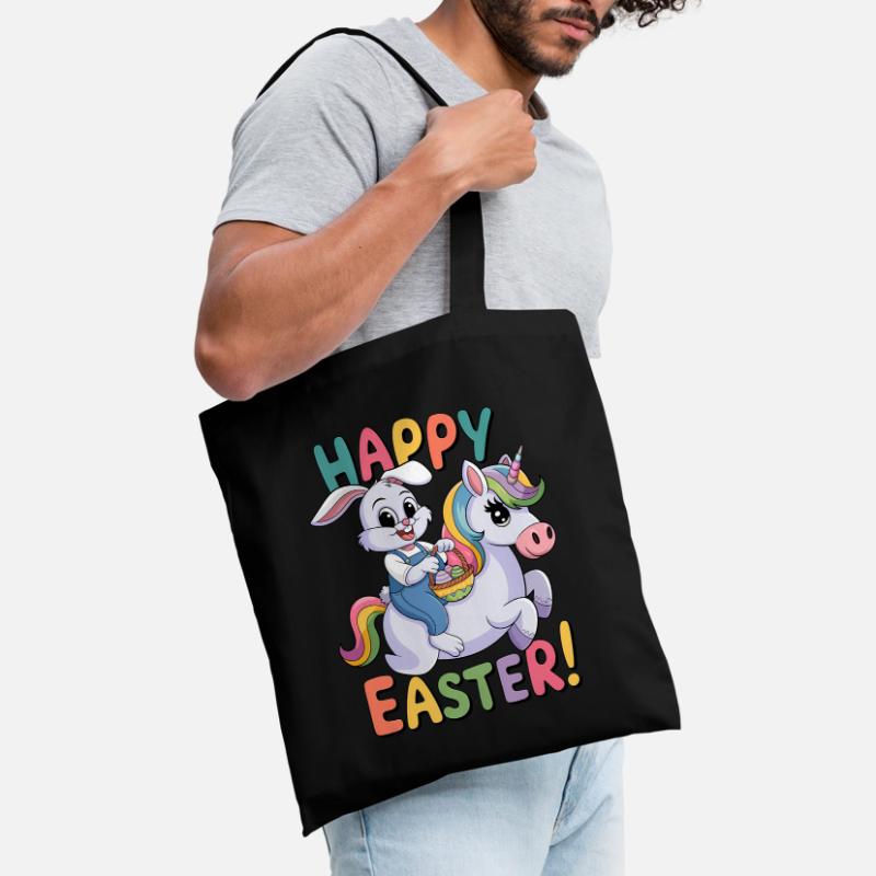 Easter Unicorn Easter Bunny Happy Easter Easter Tote Bag