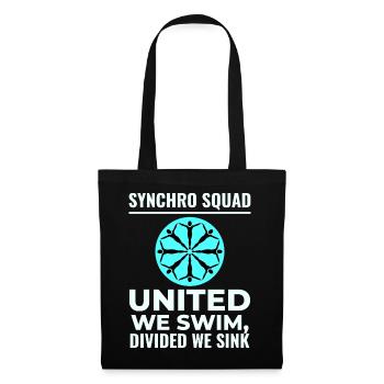Vereint schwimmen wir geteilt wir versinken Synchro Squad - Stoffbeutel - Schwarz - Vorne