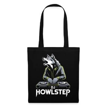DJ Howlstep Wolf at the mixing desk Rave Vibes - Tote Bag - black - Front