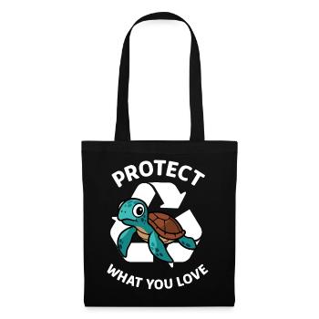 Protect what you love – turtle protection - Tote Bag - black - Front