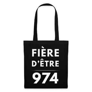 Fière d'être 974 - Sac en tissu - noir - Devant