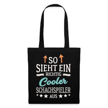 So sieht ein richtig cooler Schachspieler aus   - Stoffbeutel - Schwarz - Vorne