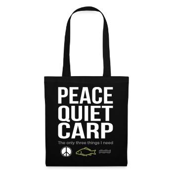 Peace, Tranquility, Carp, Fishing, Fun - Tote Bag - black - Front
