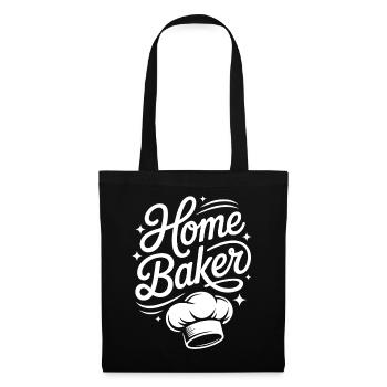 Home Baker – Küchenchef Design - Stoffbeutel - Schwarz - Vorne