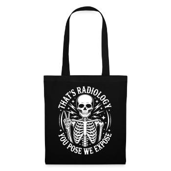 Motif de radiologie du squelette - Sac en tissu - noir - Devant