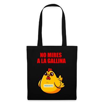 Ne regarde pas la poule - Sac en tissu - noir - Devant