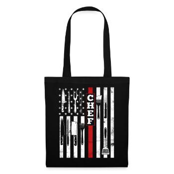 Chef USA Flag - Cuisine Patriot Grilling - Sac en tissu - noir - Devant