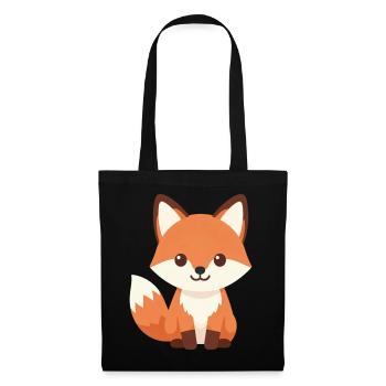 Fuchs - Stoffbeutel - Schwarz - Vorne