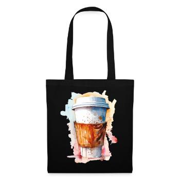 Watercolor ToGo Coffee - Tote Bag - black - Front