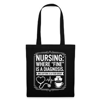 Coffee is a food group - Tote Bag - black - Front