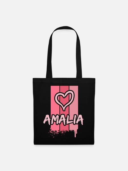 Geschenk für Amalia - Stoffbeutel - Schwarz