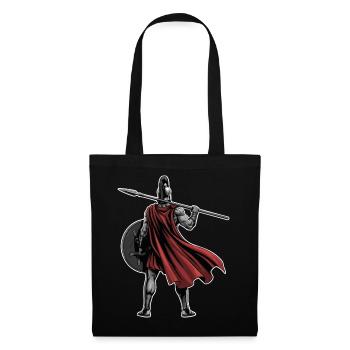 Spartan Back Spear Shield Maskottchen-Fitness - Stoffbeutel - Schwarz - Vorne