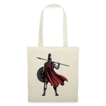 Spartan Back Spear Shield Maskottchen-Fitness - Stoffbeutel - Natur - Vorne