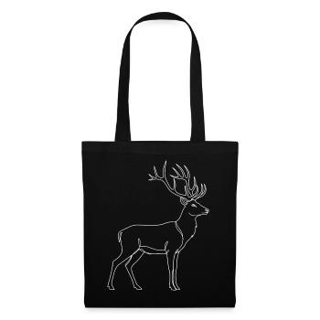 Minimalist Deer Silhouette Wild Art - Tote Bag - black - Front