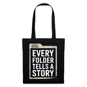 Chaque dossier raconte une histoire - Sac en tissu - noir - Devant