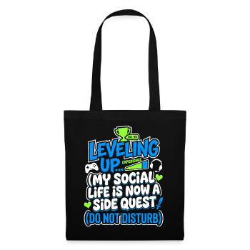 Faire monter de niveau ma vie sociale, joueur - Sac en tissu - noir - Devant