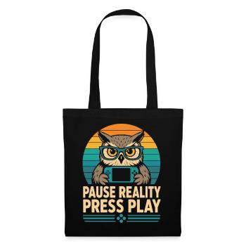 Break Reality Press Play Gamer Owl - Sac en tissu - noir - Devant