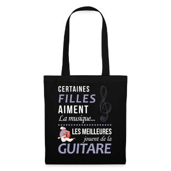 Certaines Filles Aiment La Musique Les Meilleur... - Sac en tissu - noir - Devant