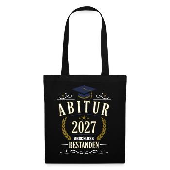 Abitur 2027 - Stoffbeutel - Schwarz - Vorne