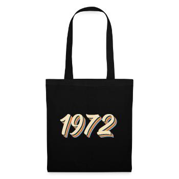 1972 Anniversaire Retro Vintage né en 1972 - Sac en tissu - noir - Devant