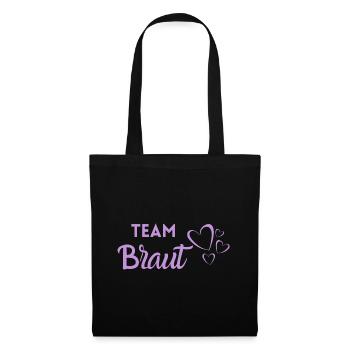 Team Braut - Stoffbeutel - Schwarz - Vorne