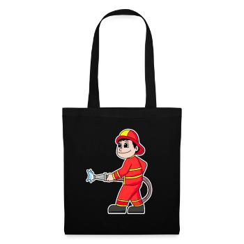Sapeur pompier - Sac en tissu - noir - Devant